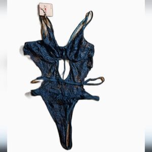 Klier forest green floral lace teddy, nwt (imported from China)